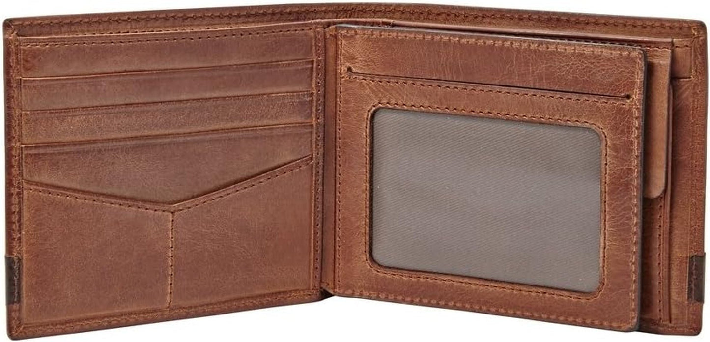 Portafoglio bifold in pelle Quinn da uomo Fossil 11,43 cm L x 2,54 cm L x 9,525 cm A Portafoglio da uomo Naty Shop