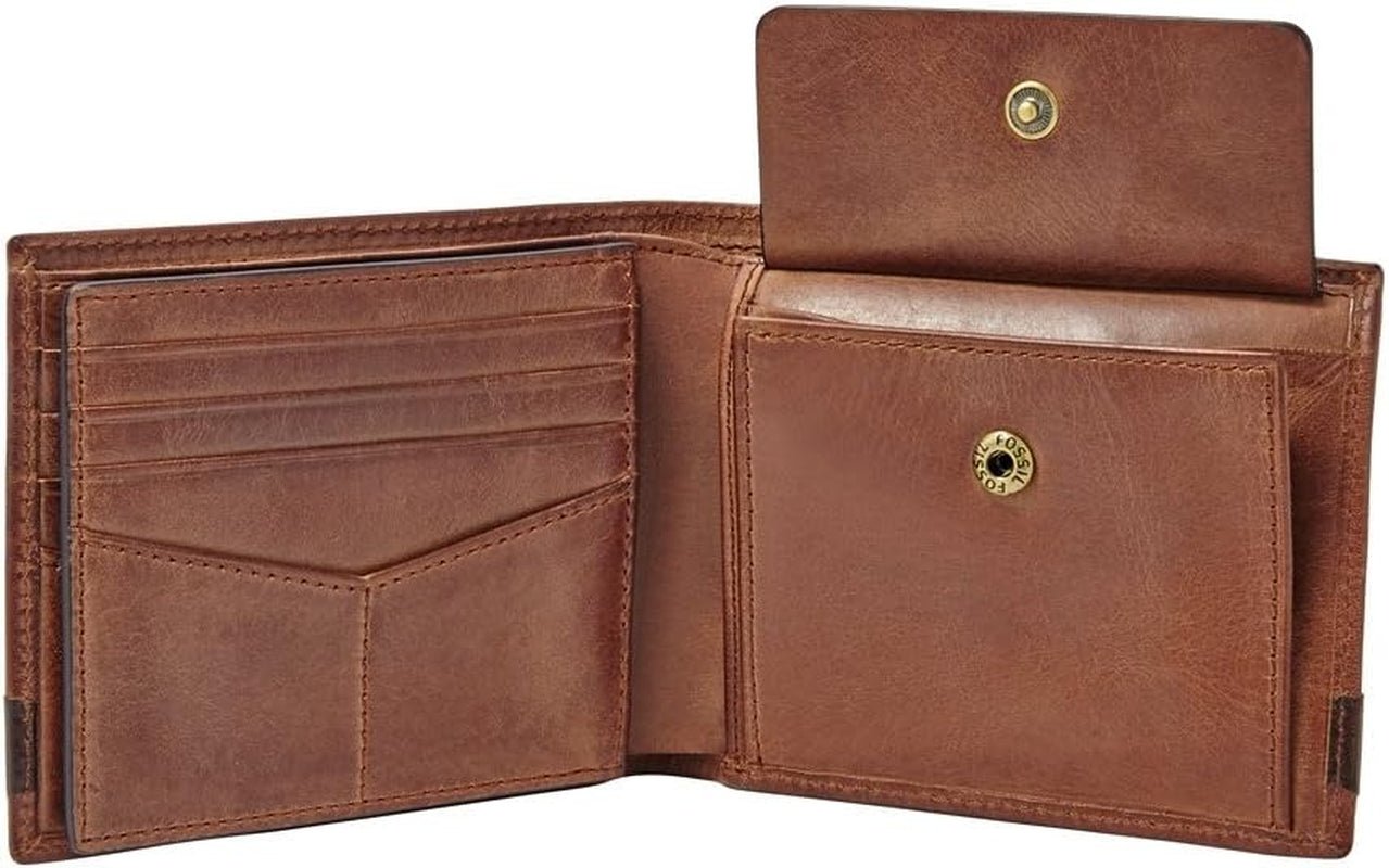 Portafoglio bifold in pelle Quinn da uomo Fossil 11,43 cm L x 2,54 cm L x 9,525 cm A Portafoglio da uomo Naty Shop