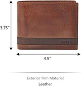 Portafoglio bifold in pelle Quinn da uomo Fossil 11,43 cm L x 2,54 cm L x 9,525 cm A Portafoglio da uomo Naty Shop