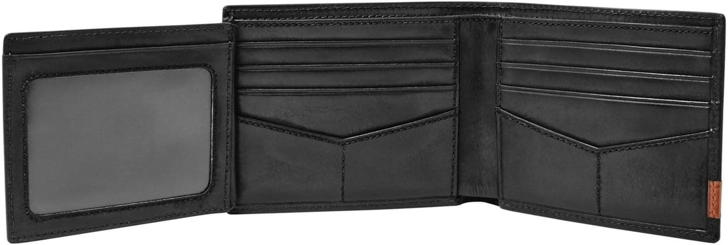 Portafoglio bifold da uomo in pelle Quinn di Fossil 11,5 cm di lunghezza x 2 cm di larghezza x 9 cm di altezza Portafoglio da uomo Naty Shop