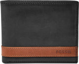 Portafoglio bifold da uomo in pelle Quinn Fossil 11,5 cm di lunghezza x 2 cm di larghezza x 9 cm di altezza Naty Shop Portafoglio da uomo nero 11,43 cm di lunghezza x 1,91 cm di larghezza x 8,89 cm di altezza