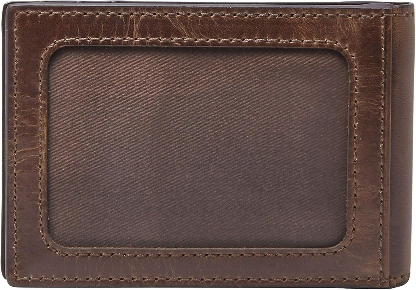 Portafoglio bifold da uomo in pelle Fossil Andrew 11,5 cm di lunghezza x 1,9 cm di larghezza x 7,7 cm di altezza Portafoglio da uomo Naty Shop
