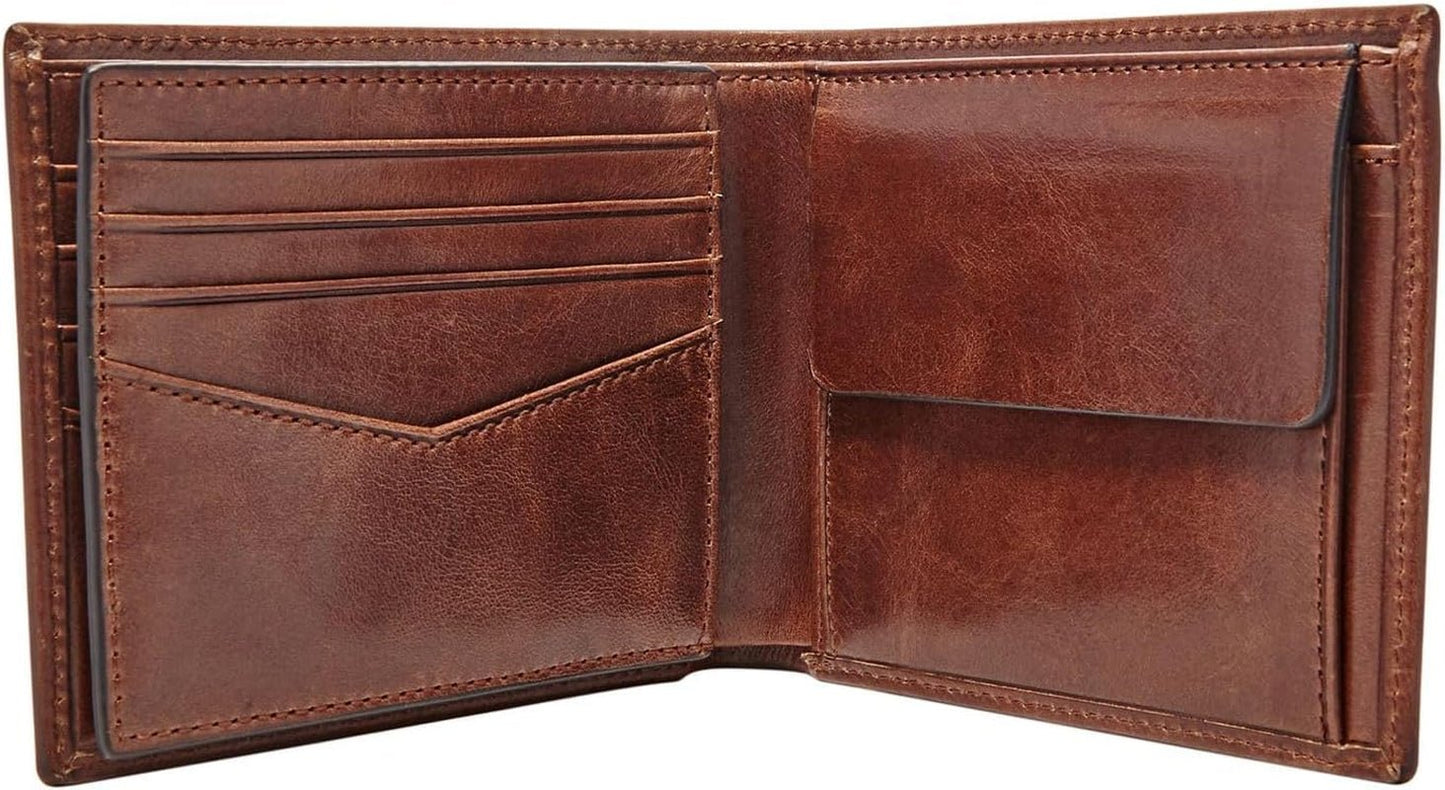 Portafoglio bifold in pelle Fossil Ryan da uomo 11,43 cm L x 2,54 cm L x 9,525 cm A Portafoglio da uomo Naty Shop
