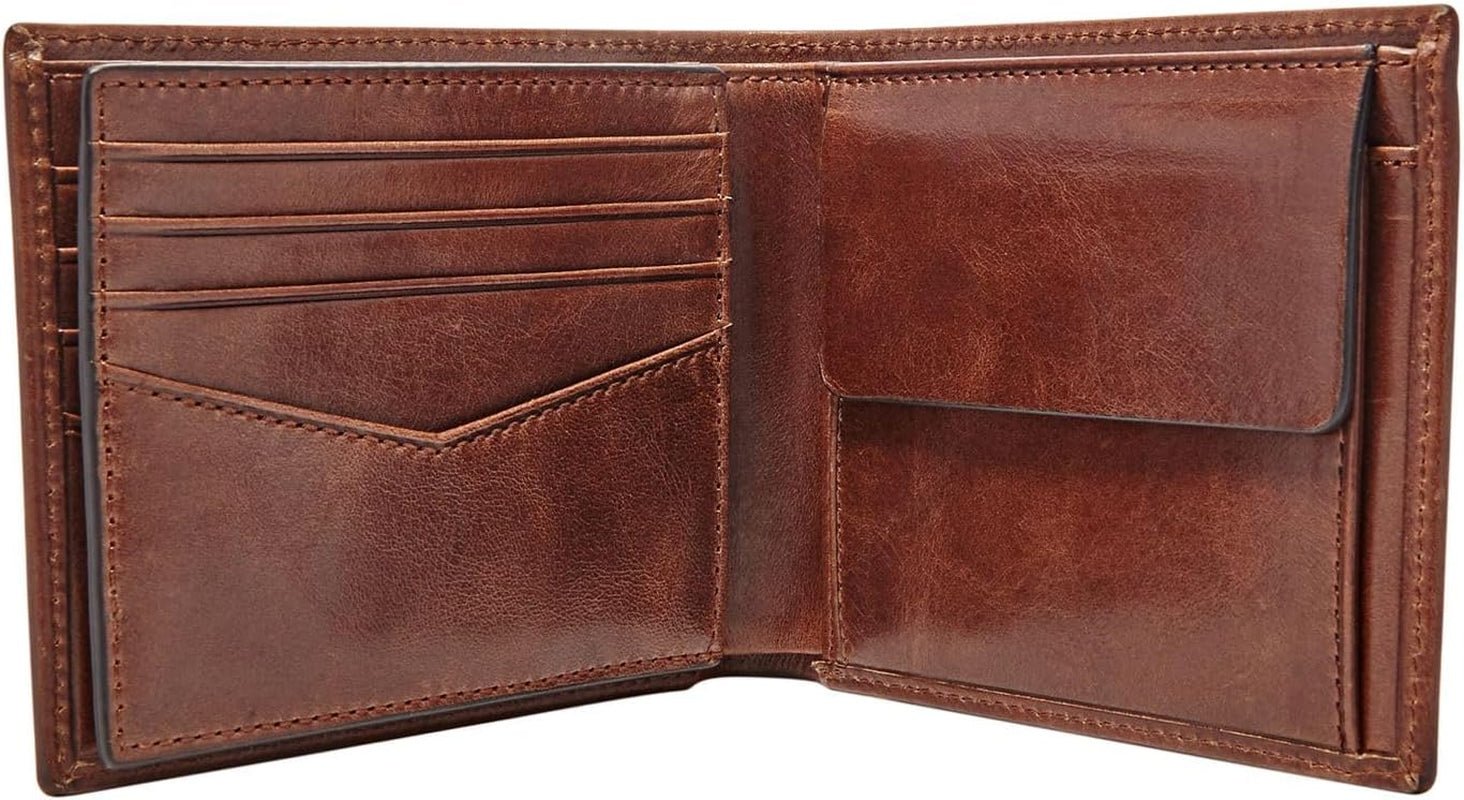 Portafoglio bifold in pelle Fossil Ryan da uomo 11,43 cm L x 2,54 cm L x 9,525 cm A Portafoglio da uomo Naty Shop