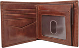 Portafoglio bifold in pelle Fossil Ryan da uomo 11,43 cm L x 2,54 cm L x 9,525 cm A Portafoglio da uomo Naty Shop