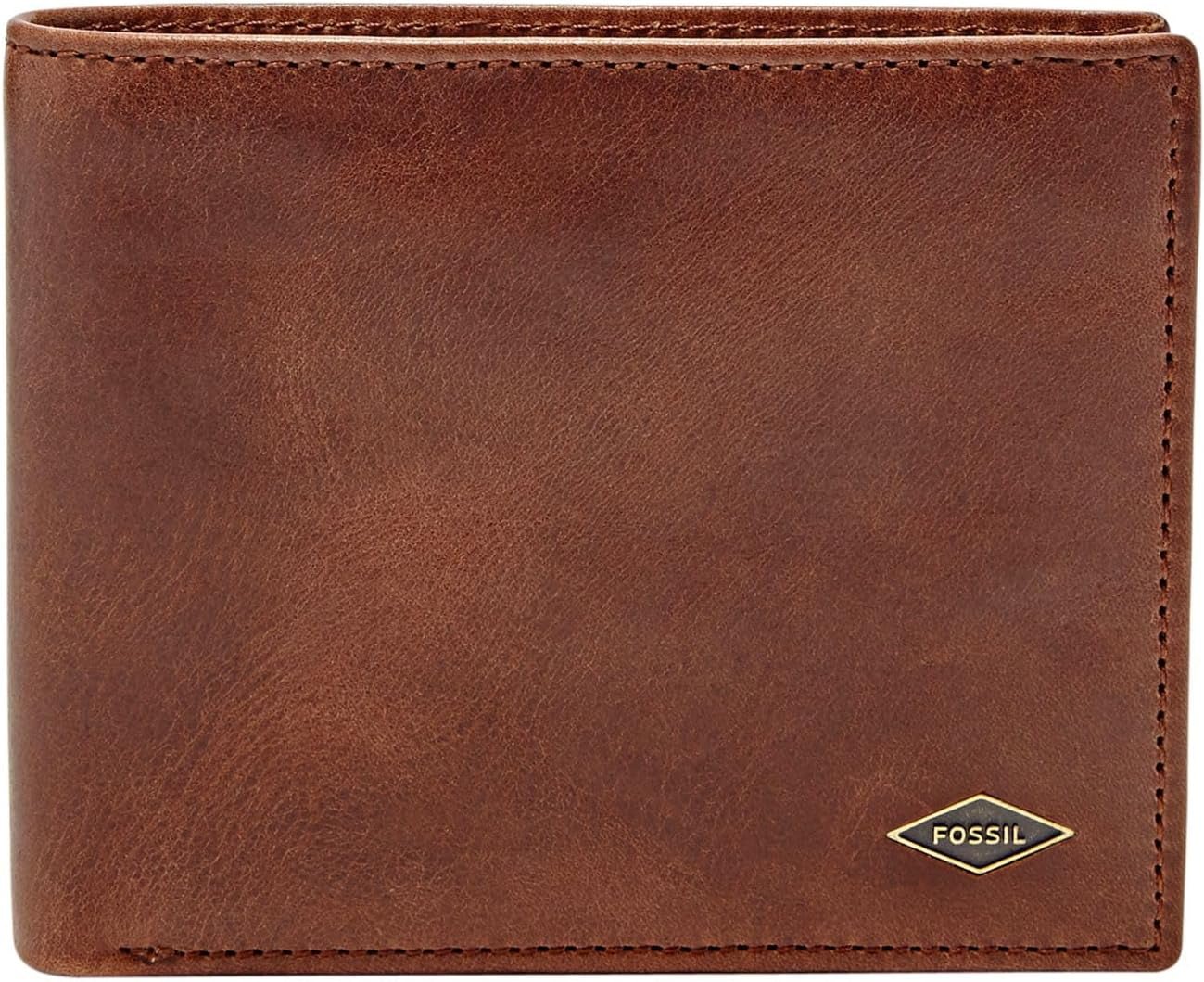 Portafoglio bifold in pelle Fossil Ryan da uomo 11,43 cm L x 2,54 cm L x 9,525 cm A Portafoglio da uomo Naty Shop Marrone scuro