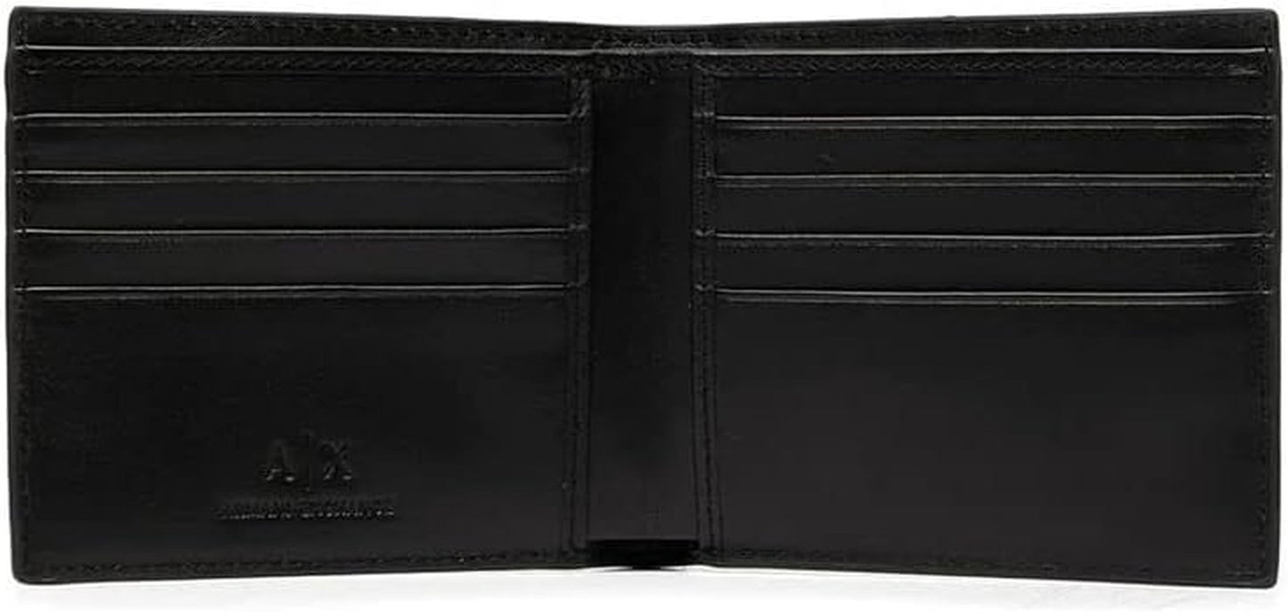 Armani Exchange Portafoglio logo A|X in pelle liscia, nero Portafoglio da uomo Naty Shop