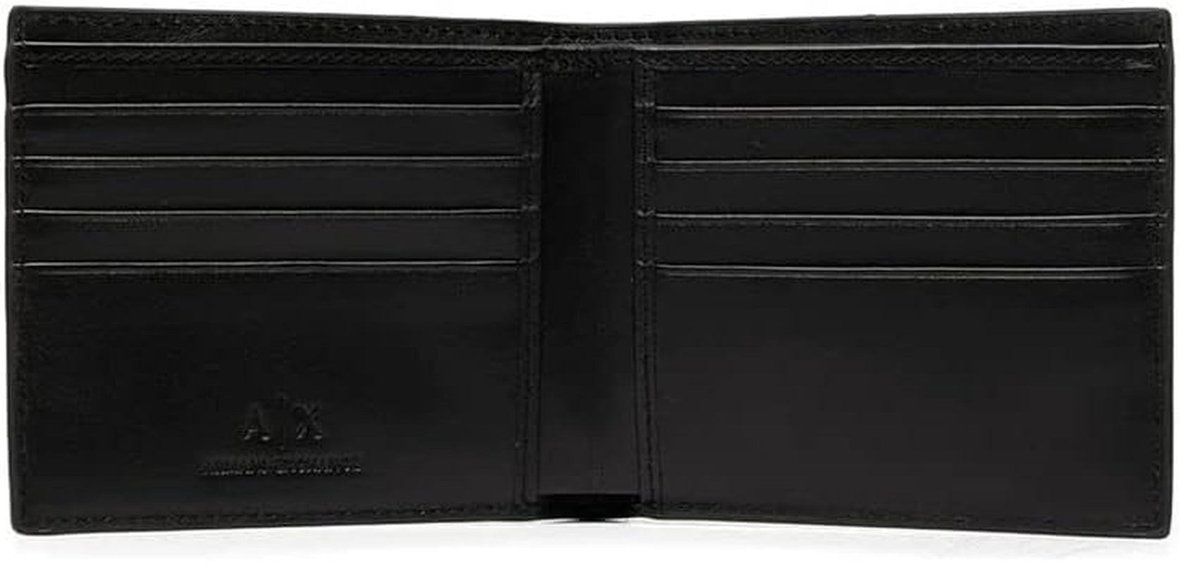 Armani Exchange Portafoglio logo A|X in pelle liscia, nero Portafoglio da uomo Naty Shop