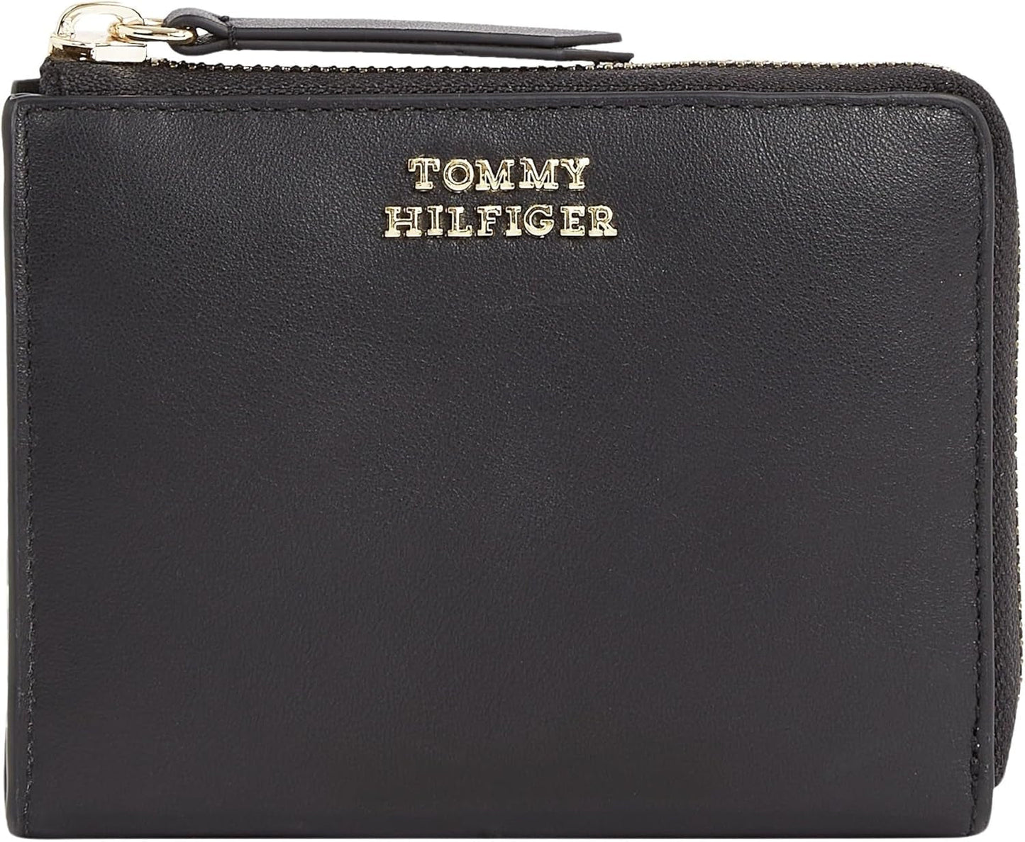 Portafoglio da donna Tommy Hilfiger HILFIGER LEATHER MED ZA, nero (Black), OS Portafoglio da donna Naty Shop Titolo predefinito
