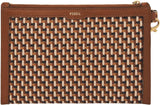Portafoglio da donna Fossil in pelle o poliestere Portafoglio da donna Naty Shop Marrone e Oro