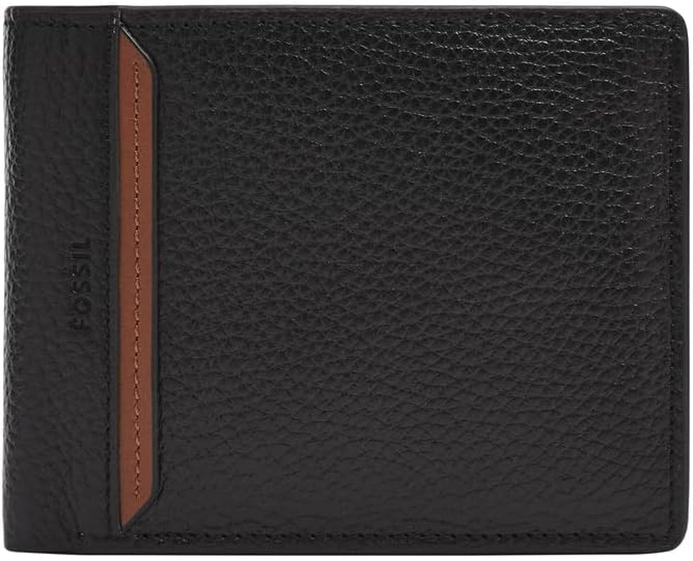 Portafoglio da uomo bi-fold Fossil Huntington Naty Shop Portafoglio da uomo Nero S