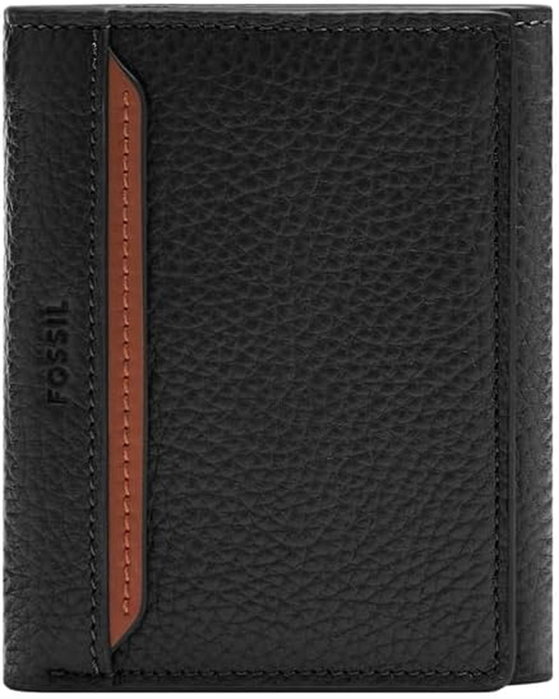 Portafoglio da uomo tri-fold Fossil Huntington Naty Shop Portafoglio da uomo Nero S
