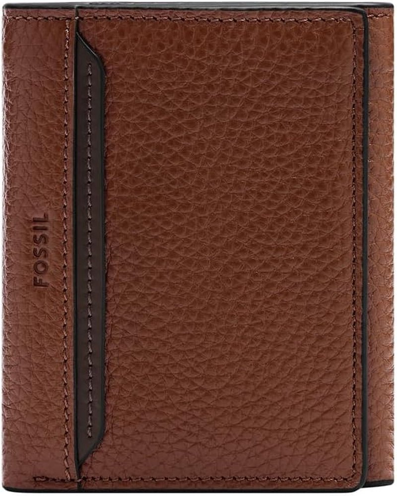 Portafoglio da uomo Fossil Huntington Tri-Fold Portafoglio da uomo Naty Shop Marrone S