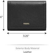 Portafoglio Tri-Fold da Donna Fossil Logan, Nero Naty Shop Portafoglio da Donna