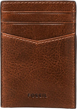 Fossil Porta carte da uomo in pelle Andrew Cognac 7,2 cm L x 0,5 cm L x 10 cm A ML4173222 Portafoglio da uomo Naty Shop Titolo predefinito