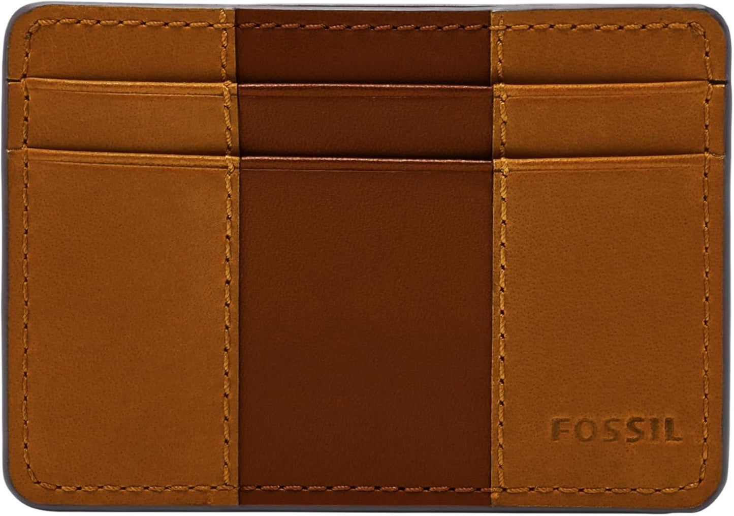 Fossil Portafoglio da uomo Everett Porta carte in pelle/PVC Marrone medio 10,2 cm L x 0,6 cm L x 7,0 cm A ML4398210 Naty Shop Portafoglio da uomo Marrone