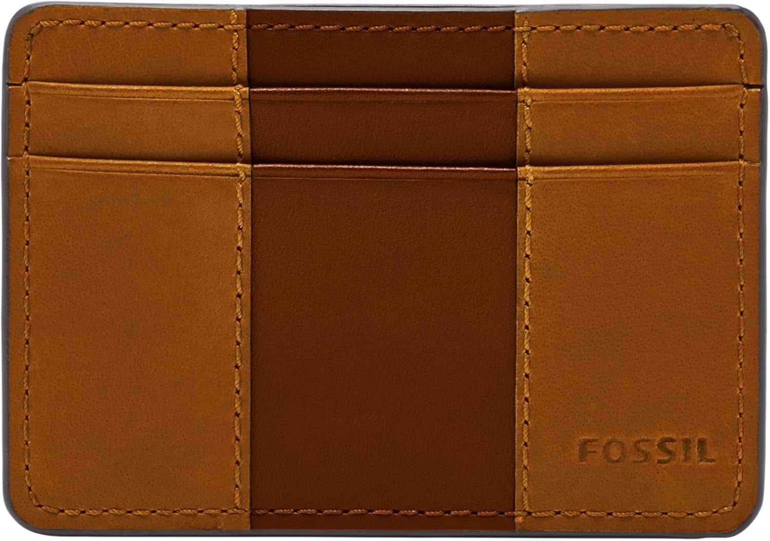 Fossil Portafoglio da uomo Everett Porta carte in pelle/PVC Marrone medio 10,2 cm L x 0,6 cm L x 7,0 cm A ML4398210 Naty Shop Portafoglio da uomo Marrone