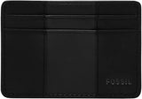 Fossil Portafoglio da uomo Everett Porta carte in pelle/PVC Marrone medio 10,2 cm L x 0,6 cm L x 7,0 cm A ML4398210 Naty Shop Portafoglio da uomo Nero