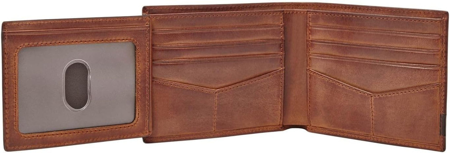 Portafoglio Quinn da uomo Fossil - 100% pelle bifold marrone 11,5 cm L x 2 cm L x 9 cm A ML3644200 Portafoglio da uomo Naty Shop