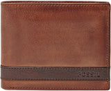 Portafoglio Quinn da uomo Fossil - 100% pelle bifold marrone 11,5 cm L x 2 cm L x 9 cm A ML3644200 Portafoglio da uomo Naty Shop Marrone
