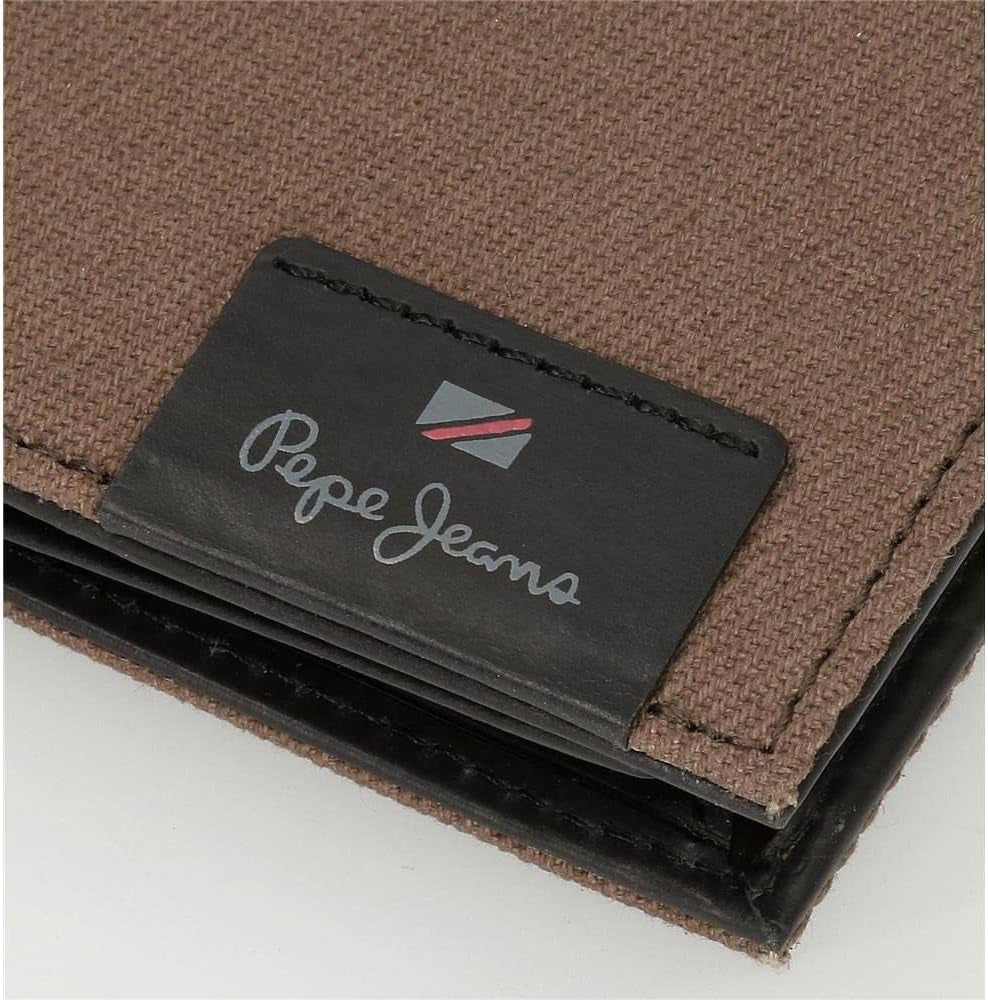 Portafoglio orizzontale Pepe Jeans Hilltop con chiusura a scatto, portafoglio da uomo unico Naty Shop