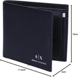 Armani Exchange Portafoglio da uomo Essential Simple Logo Print Portafoglio da uomo nero Naty Shop