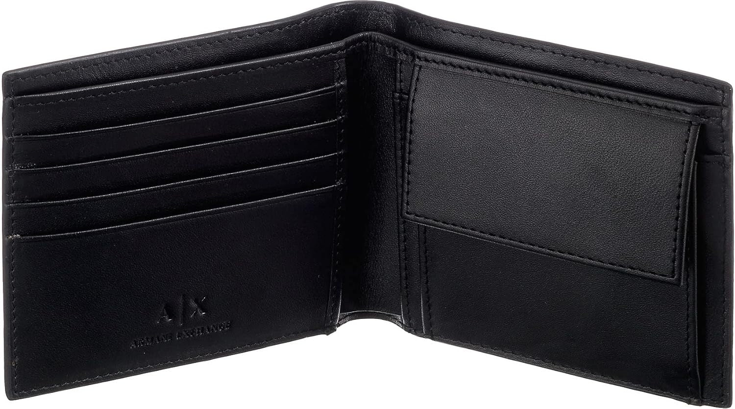 Armani Exchange Portafoglio da uomo Essential Simple Logo Print Portafoglio da uomo nero Naty Shop