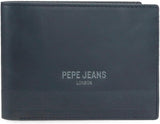 Portafoglio da uomo Pepe Jeans Blu 11,5 x 8 x 1 cm Portafoglio in pelle protetto RFID con portamonete Portafoglio da uomo Naty Shop Titolo predefinito