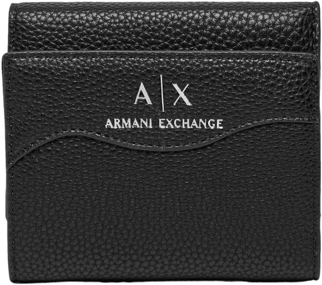 Armani Exchange Portafoglio bi-fold Wave da donna, Nero Naty Shop Portafoglio da donna Titolo predefinito