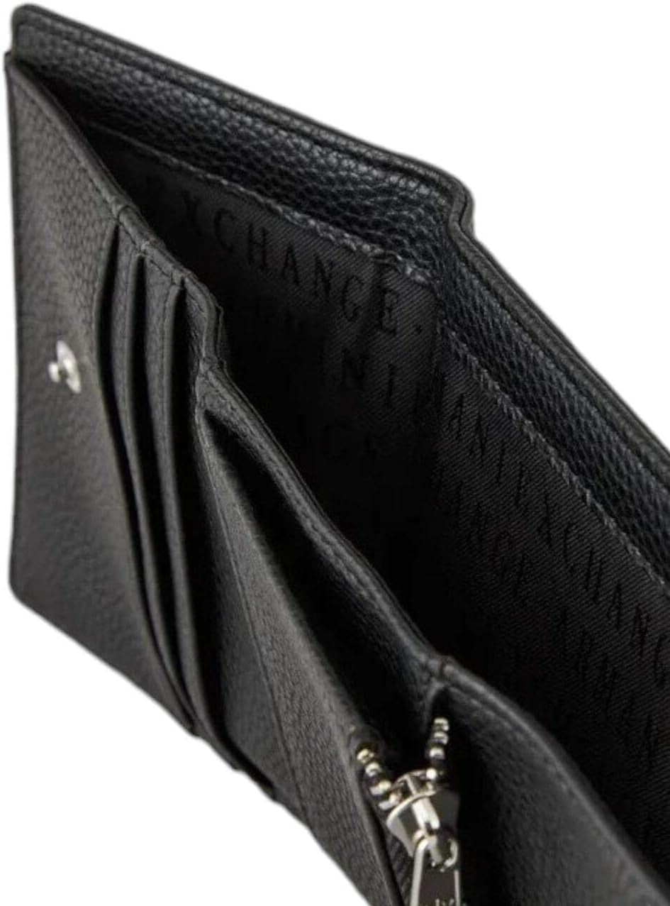 Armani Exchange Wave Portafoglio bi-fold da donna, Nero Naty Shop Portafoglio da donna