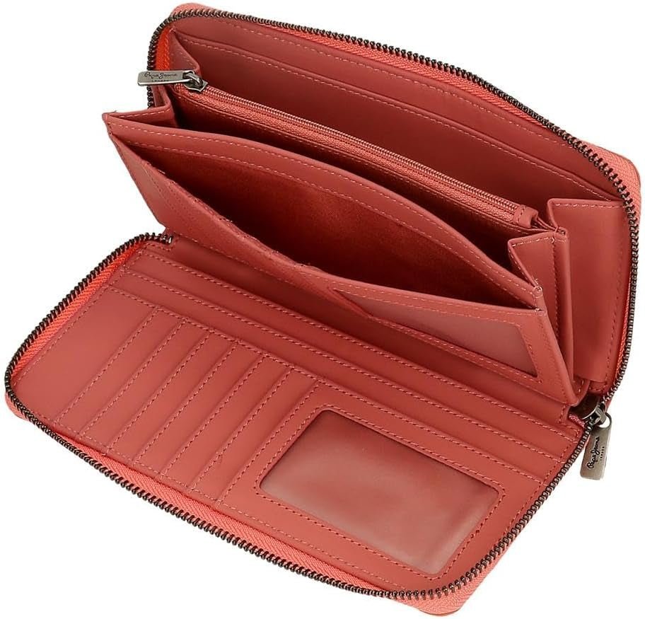 Pepe Jeans Corin Portafoglio con scomparto per carte, Rosa, 19,5 x 10 x 2 cm, Poliestere e PU di Joumma Bags, Rosa, Taglia unica, Portafoglio con scomparti per carte Portafoglio da donna Naty Shop