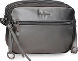 Portafoglio, portamonete, portafoglio Pepe Jeans Ruby, realizzato in poliestere con dettagli in ecopelle. Scomparti, cerniere. Da Joumma Bags Portafoglio da donna Naty Shop Borsa a tracolla doppia antracite