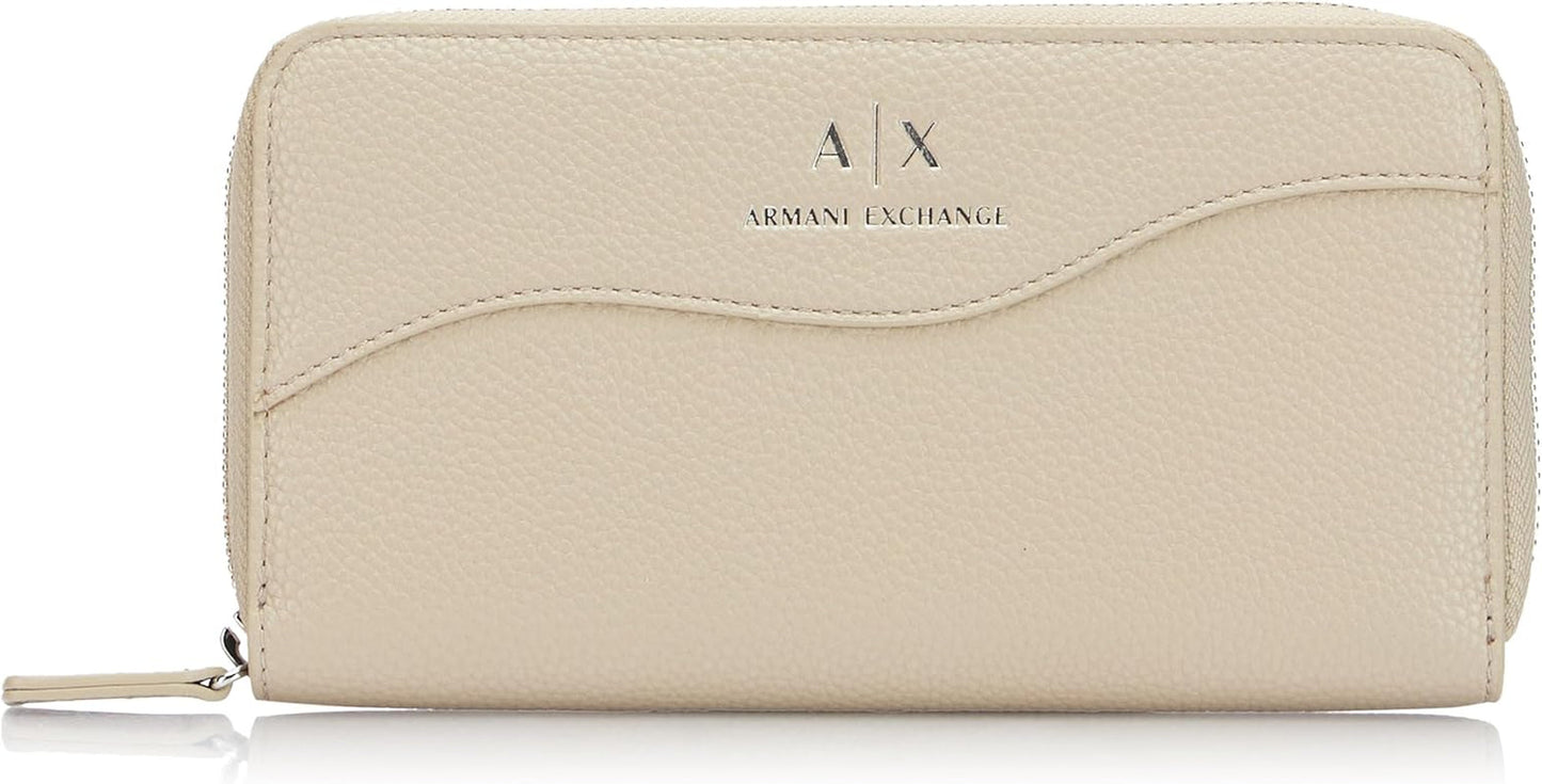 Armani Exchange Portafoglio a tre ante Essential Wave Pisco con logo stampato argento Naty Shop Portafoglio da donna Titolo predefinito