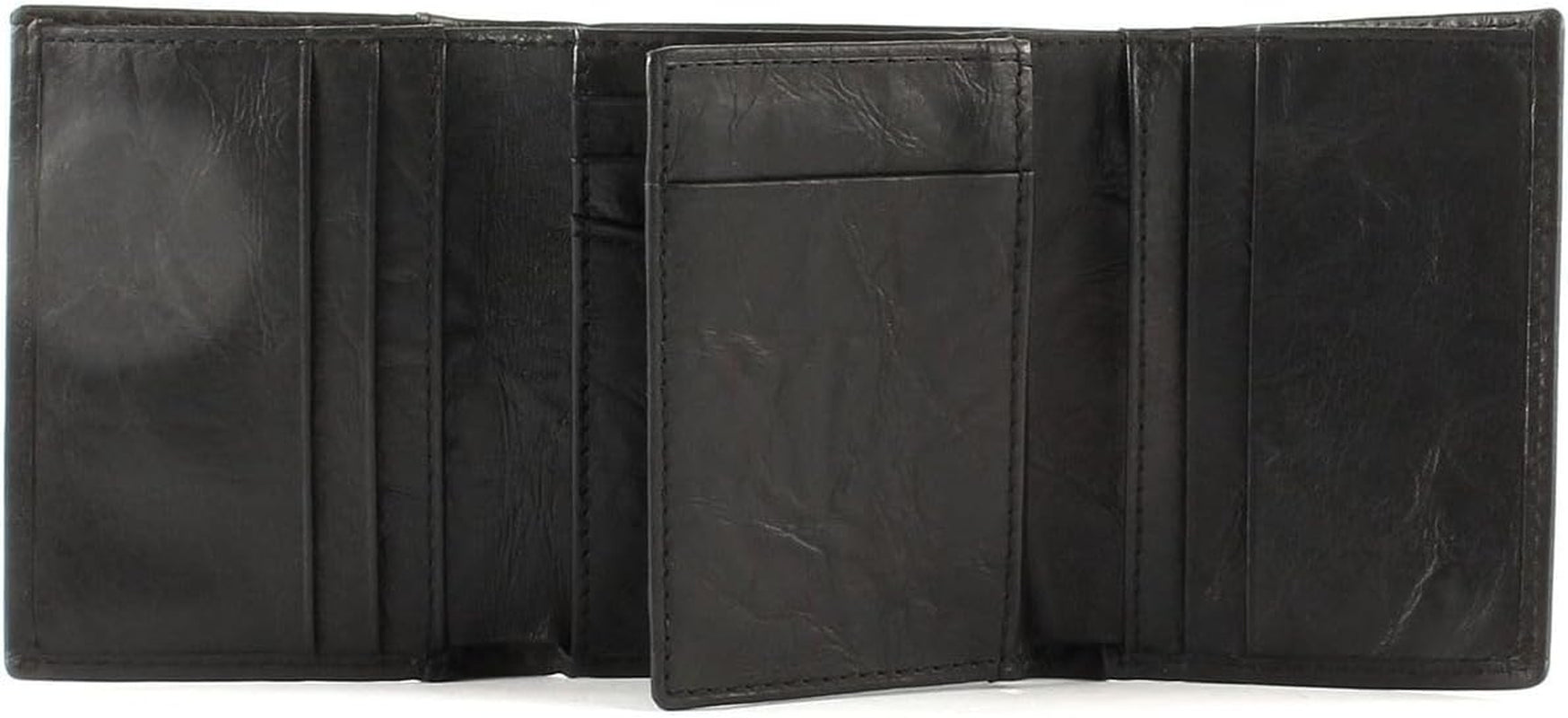 Portafoglio a tre ante in pelle Neel Fossil da uomo 8,255 cm di lunghezza x 1,905 cm di larghezza x 10,16 cm di altezza Portafoglio da uomo Naty Shop
