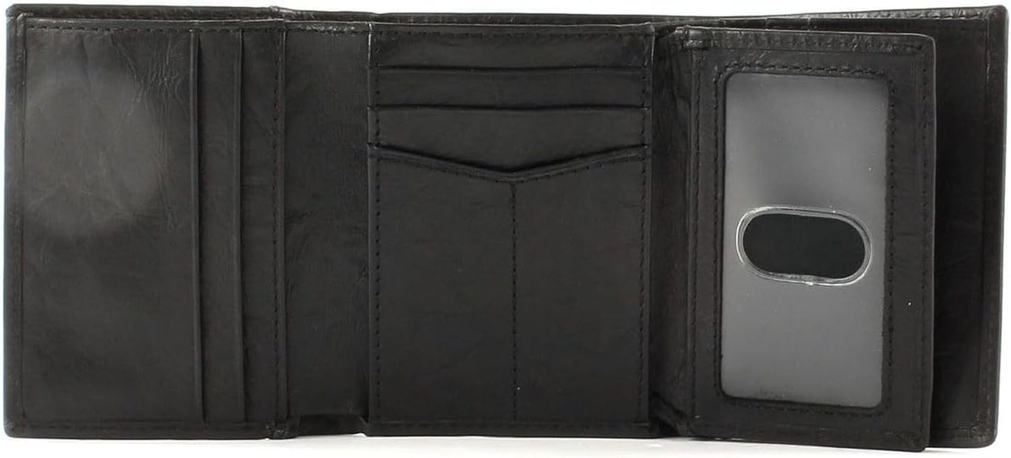 Portafoglio a tre ante in pelle Neel Fossil da uomo 8,255 cm di lunghezza x 1,905 cm di larghezza x 10,16 cm di altezza Portafoglio da uomo Naty Shop