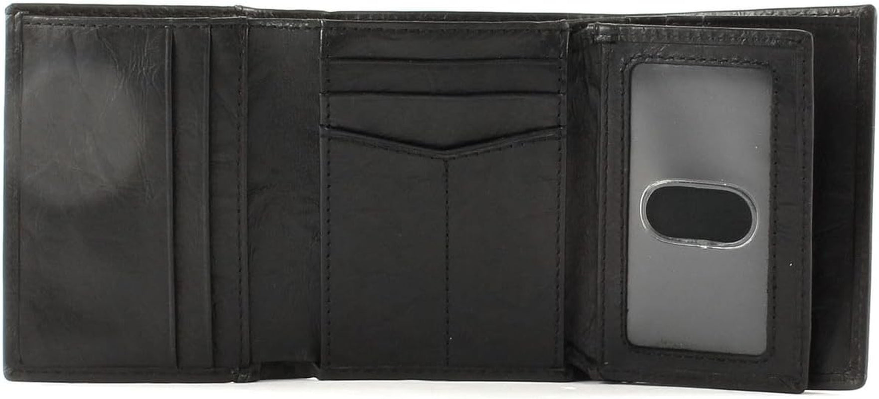 Portafoglio a tre ante in pelle Neel Fossil da uomo 8,255 cm di lunghezza x 1,905 cm di larghezza x 10,16 cm di altezza Portafoglio da uomo Naty Shop