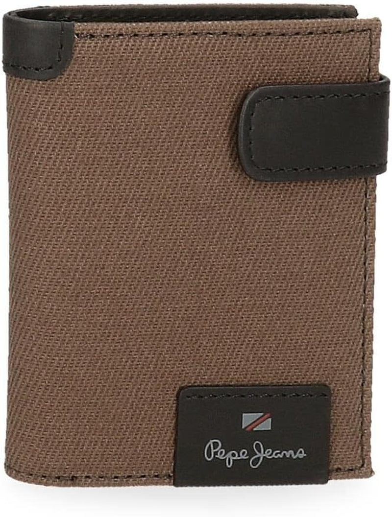 Pepe Jeans Hilltop Portafogli Portafogli Portafogli in pelle casual. Da Joumma Borse Portafoglio da uomo Naty Shop Portafoglio con clic marrone