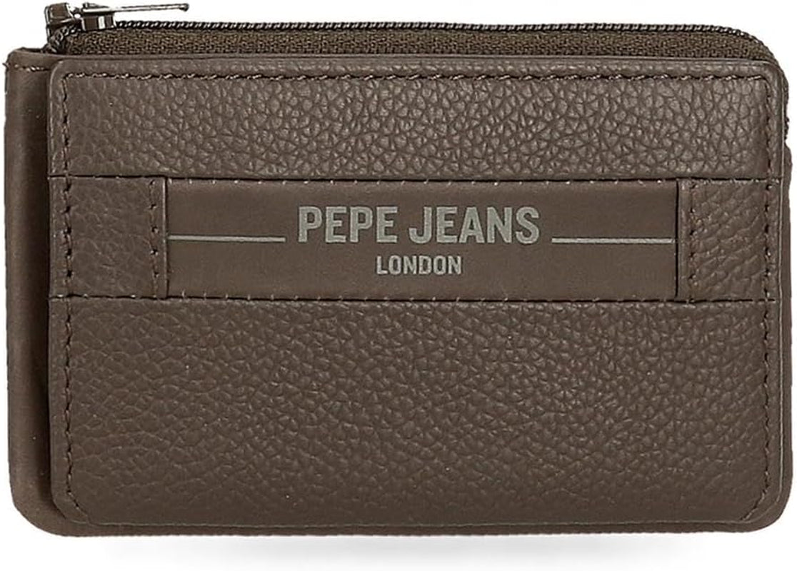 Pepe Jeans Checkbox Portafogli e portamonete in pelle di vacchetta Nero Marrone Blu Grigio Portafoglio da uomo Naty Shop Porta carte marrone