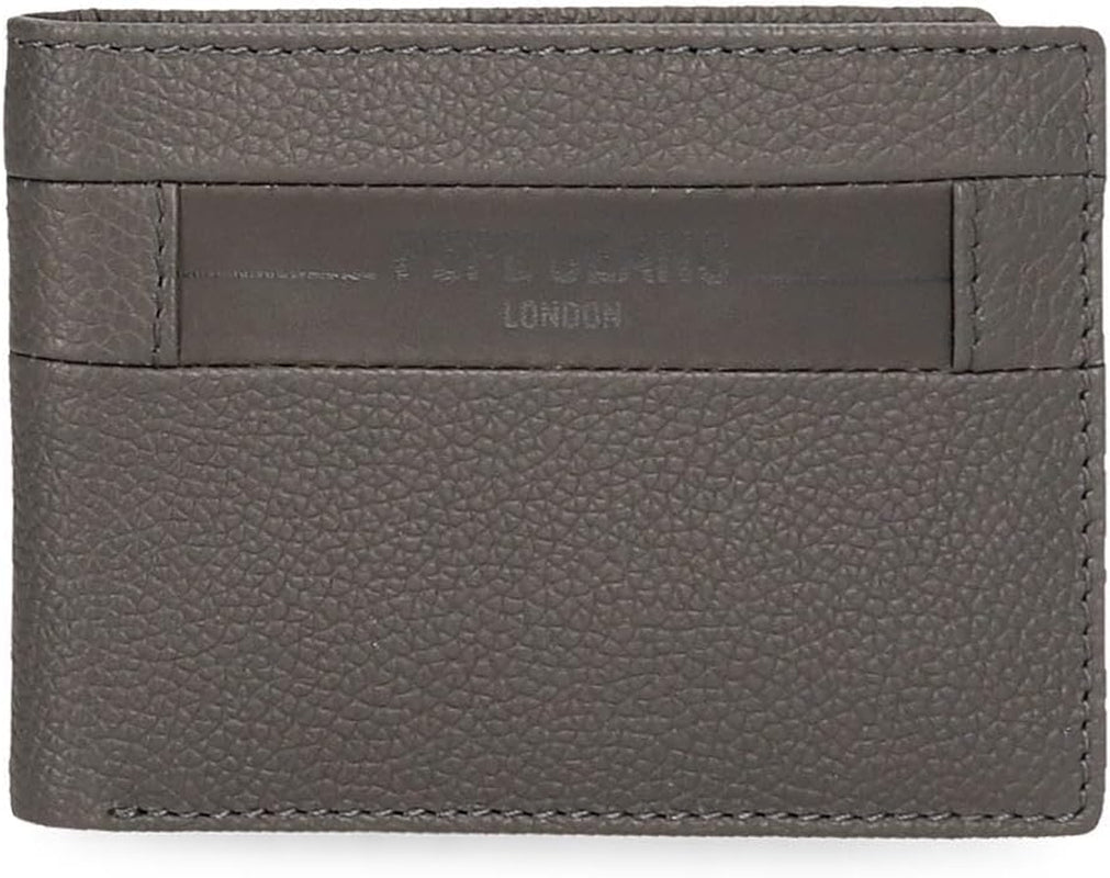 Pepe Jeans Checkbox Portafogli e portamonete in pelle di vacchetta Nero Marrone Blu Grigio Portafoglio da uomo Naty Shop Portafoglio grigio