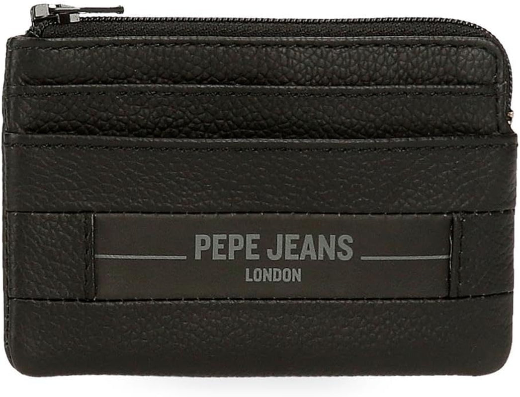 Pepe Jeans Checkbox Portafogli e portamonete in pelle di vacchetta, Nero, Marrone, Blu e Grigio - Naty Shop