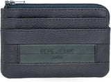 Pepe Jeans Checkbox Portafogli e portamonete in pelle di vacchetta Nero Marrone Blu Grigio Portafoglio da uomo Naty Shop Borsa blu