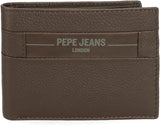 Pepe Jeans Checkbox Portafogli e portamonete in pelle di vacchetta Nero Marrone Blu Grigio Portafoglio da uomo Naty Shop Portafoglio marrone