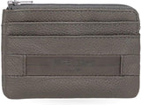 Pepe Jeans Checkbox Portafogli e portamonete in pelle di vacchetta Nero Marrone Blu Grigio Portafoglio da uomo Naty Shop Borsa grigia