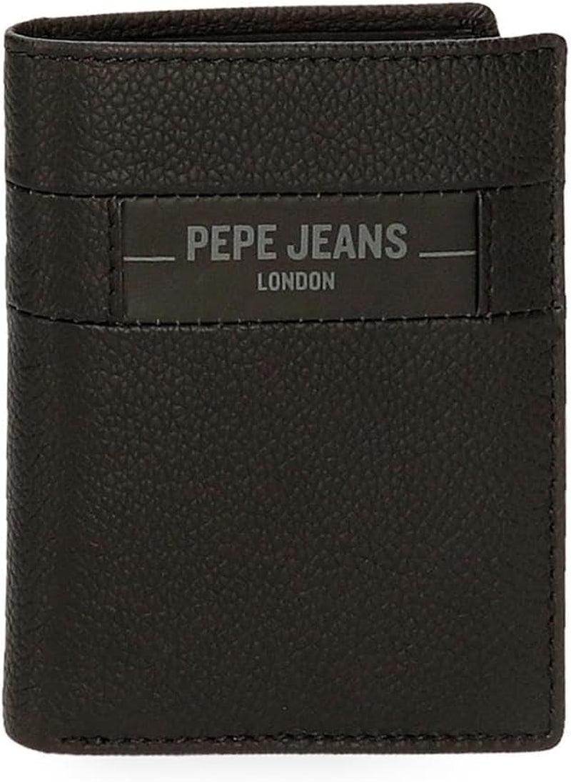 Pepe Jeans Checkbox Portafogli e portamonete in pelle di vacchetta, Nero, Marrone, Blu e Grigio - Naty Shop