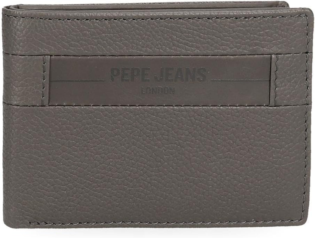 Pepe Jeans Checkbox Portafogli e portamonete in pelle di vacchetta, Nero, Marrone, Blu e Grigio - Naty Shop