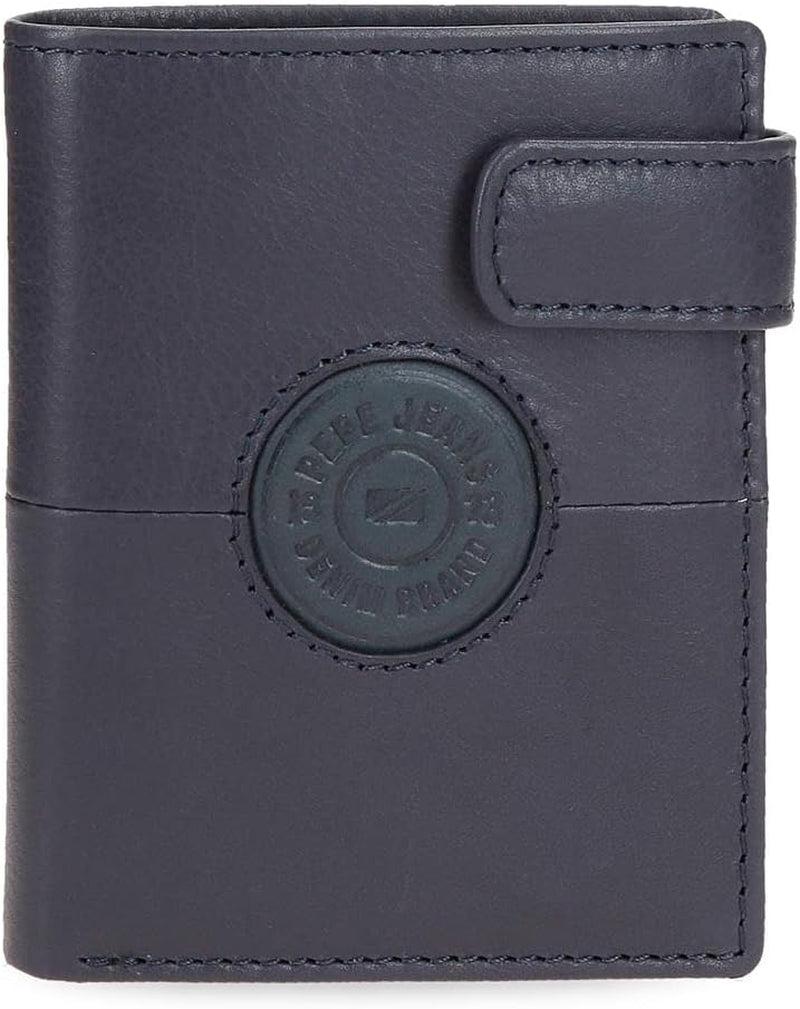 Pepe Jeans Cracker Portafogli e portamonete in pelle di vacchetta, Nero, Marrone, Verde, Varie misure Portafoglio da uomo Naty Shop Portafoglio con clic marrone