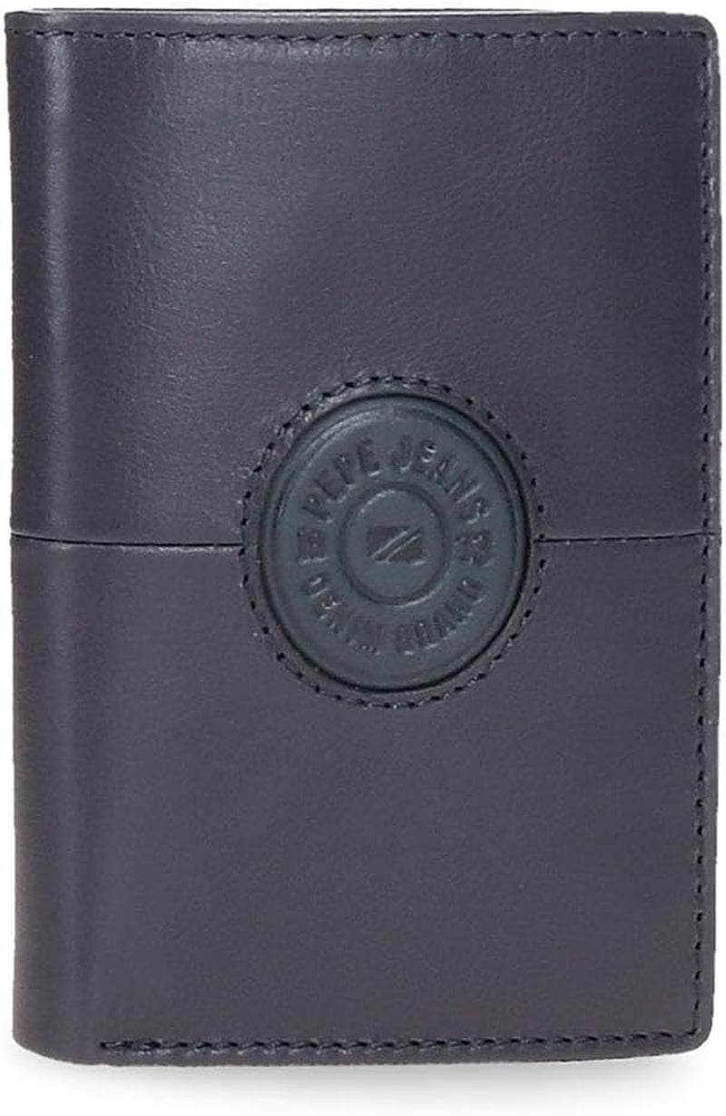 Pepe Jeans Cracker Portafogli e portamonete in pelle di vacchetta, Nero, Marrone, Verde, Varie Misure Portafoglio da uomo Naty Shop Portafoglio verticale marrone