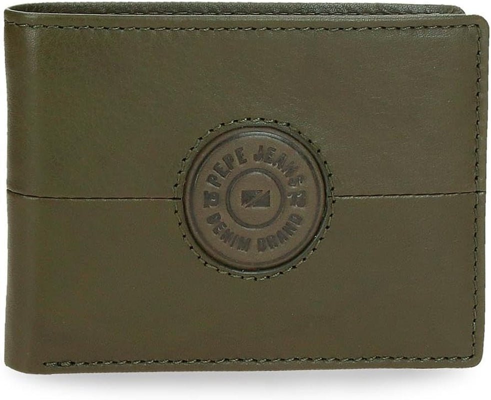 Portafogli e portamonete Pepe Jeans Cracker in pelle di vacchetta, nero, marrone, verde, varie misure - Naty Shop