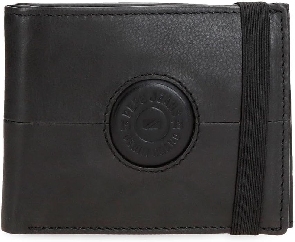 Portafogli e portamonete Pepe Jeans Cracker in pelle di vacchetta, nero, marrone, verde, varie misure - Naty Shop