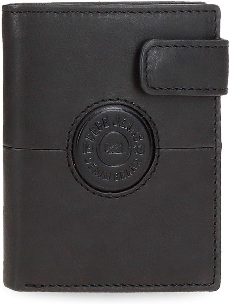 Portafogli e portamonete Pepe Jeans Cracker in pelle di vacchetta, nero, marrone, verde, varie misure - Naty Shop